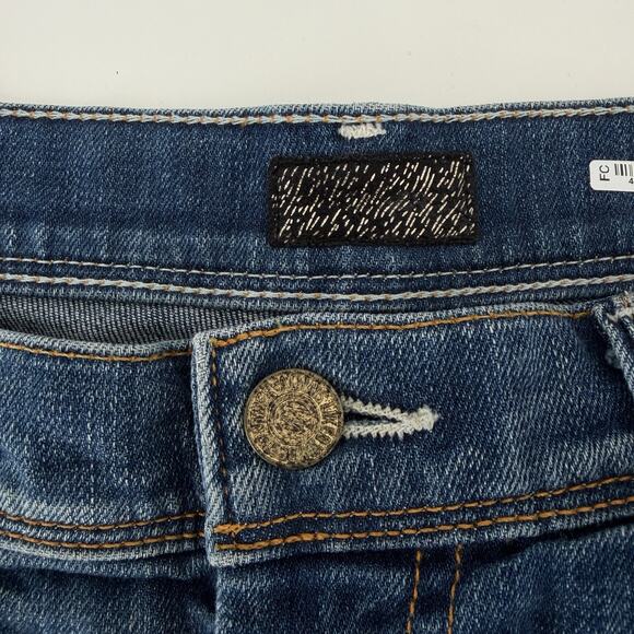 Mother Jeans Womens 26 The Cruiser Flare Low Rise Rough It Up Distressed Western - Picture 15 of 15